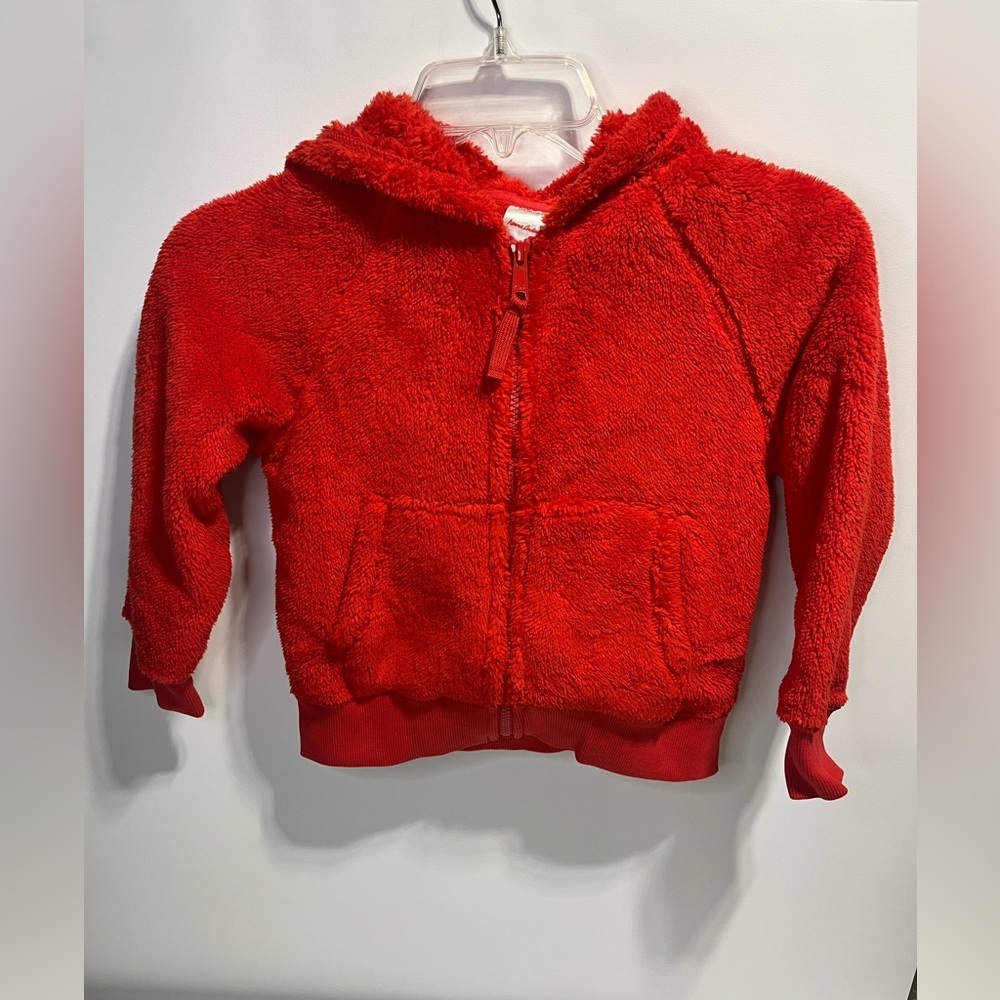 NEW Hanna Andersson Marshmallow Full Zip Red Kids Hoodie US Size 6-7 Girls